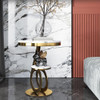 Zaria Marble Side Table Singapore — Detail View