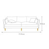 Marten Fabric Sofa Singapore | Fabric | Cushion Detail