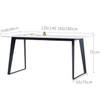 Zienna Rock Slab Dining Table Singapore — Side View