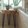 Pine Wood Side Table Singapore — Room Setting