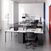 Estera workstation Table office workstation detail 2 — engineered panel with metal frame