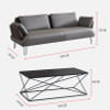 Fabrizio Leather Sofa Set detail view — Singapore office lounge