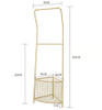 Berit Metallic Coat Rack with Basket Storage Singapore — Main View