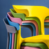 Tuva Stackable Dining Chair Green | Free Islandwide Delivery | Linear Furnishings Singapore
