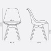 Eames Linen Seat Dining Chair Nordic Style (4 or 6 Pieces) Singapore — Side View