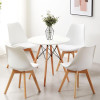 Polypropylene Beech Wood Linen Dining Chair for Nordic and Nordic