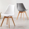 Polypropylene Beech Wood Linen Dining Chair for Nordic and Nordic