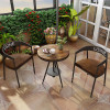 Luca Wooden Coffee  Chairs Set Singapore — Detail View