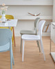 Remi Stackable Dining Chair in White