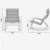 Urara Wooden Rocking Chair dimension diagram — Singapore