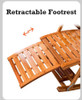Sonoko Foldable Bamboo Wood Rocking Chair Rustic side view 2