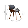 Stig Wooden Dining Chair wood Walnut + White | Free Islandwide Delivery | Linear Furnishings Singapore