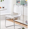 Tobias Transparent Dining Chair Blue(Transparency) | Free Islandwide Delivery | Linear Furnishings Singapore