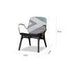 Halle Leather Chair dimension diagram — Singapore