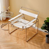 Blaise Saddle Leather Leisure Chair in home setting — Singapore