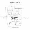 Full Dimension Specification Diagram Gerd Leather Office Chair Singapore | Product Size Technical Drawing