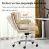 120° Large Angle Recline Function Gerd Leather Office Chair Singapore | Adjustable Tilt Home Workstation