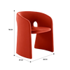 Lesia Fabric Chair fabric F: Red-Brown | Free Islandwide Delivery | Linear Furnishings Singapore