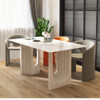 Lesia Fabric Dining Chair with Table