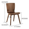 Linnea Wood Dining Chair Modern Style (4 Pieces) wood | Free Islandwide Delivery | Linear Furnishings Singapore