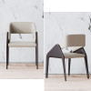Shadi Microfiber Leather Chair Modern Style (4 Pieces) Singapore — Detail View