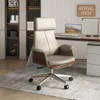 Aerial View Highback Leather Valentino Modern Office Chair Singapore | Luxury Home Office Setup