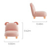Enzo Leather Lounge Chair for Kids children's chair dimension diagram — Singapore