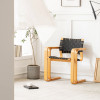 Arthur Wooden Armchair with Woven Backrest in home setting — Singapore