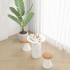 Sienna Leather Stool Chair side view 1