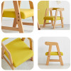 Scarlett Adjustable Wooden Kids' Stool Chair children's chair detail 1 — beech wood + sponge + leather