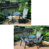 Greyson Foldable Glass Dining Table Set Singapore — Room Setting