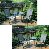 Greyson Foldable Glass Dining Table Set Singapore — Material Detail