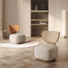 Luciana Leather Lounge Chair side view 1