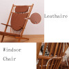 Ezra Leather Lounge Chair side view 2