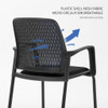 Black mesh back studio shot Ludwig Office Chair Singapore| Ergonomic sled base meeting chair, office visitor seating
