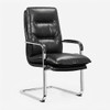 Black Leather High-Back Office Chair with Chrome BaseIan Ergonomic Office Chair Singapore | Sleek Aesthetic, Ergonomic Support for Work & Relaxation