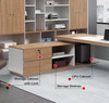 Inigo L-Shape Office Desk Singapore 58mm thick leg detail — 500kg load-bearing capacity
