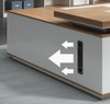 Inigo L Shaped Office Desk in office setting — Linear Furnishings Singapore