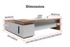 Inigo L-Shape Office Desk Singapore in office setting — Linear Furnishings Singapore