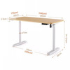 Tenley Height Adjustable Wooden Study Table Singapore | engineered wood, wood | Detail
