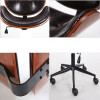 Jari Designer Office Chair detail 1 — bent wood + sponge + oil wax leather + steel + pu