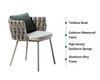 Solveig Textilene Fabric Outdoor Chair Scandinavian Style (2 Pieces) detail 1 — textilene braid + aluminium alloy + waterproof fabric + sponge