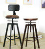Smith Leather Seat Swivel Bar Stool | Bar Stool Singapore | Free Delivery & Assembly