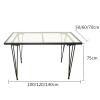 Kris Tempered Glass Study Table Singapore | tempered glass top | Detail