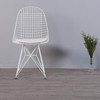 Buy FRIHET Metallic Dining Chair with Mesh Back Support Nordic Style (4 Pieces) Singapore | Metal Quality Furniture