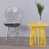 FRIHET Metallic Dining Chair with Mesh Back Support Nordic Style (4 Pieces) | Dining Chair Singapore | Free Delivery & Assembly
