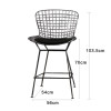 Dylan Metallic Bar Stool with Mesh Back Support Singapore | Metal | Free Islandwide Delivery