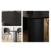 Gevjon Wooden Oval-Shaped Dining Table Detailed Image