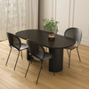 Gevjon Oval Solid Wood Dining Table Singapore Room Setting