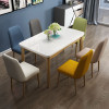 HIDEKI Wooden Dining Table Tempered Glass Top Singapore | Wood | Free Islandwide Delivery